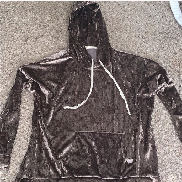 Rose Gold Velvet Hoodie - Picture 1 of 1